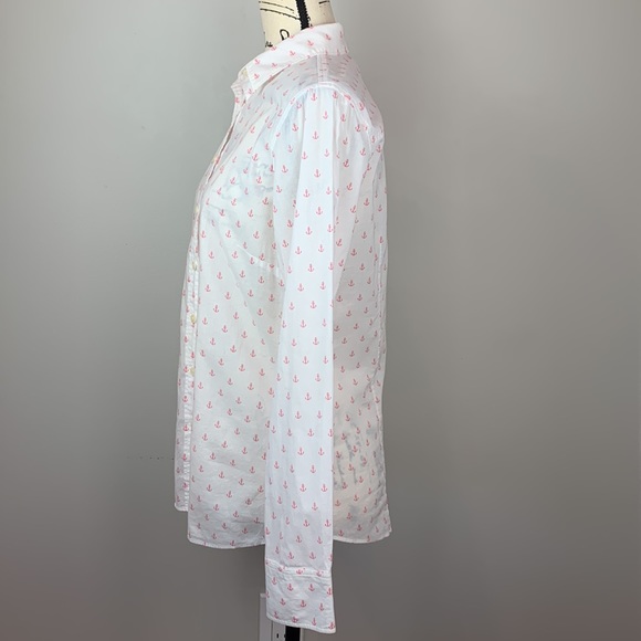 J Crew Factory The Perfect Shirt Anchor Print - Picture 2 of 7